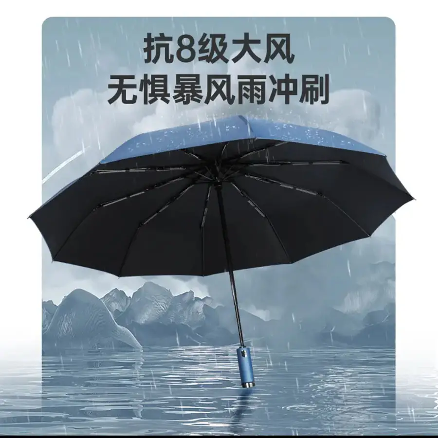 Rotatable Flashlight Umbrella with 8-Storm Protection