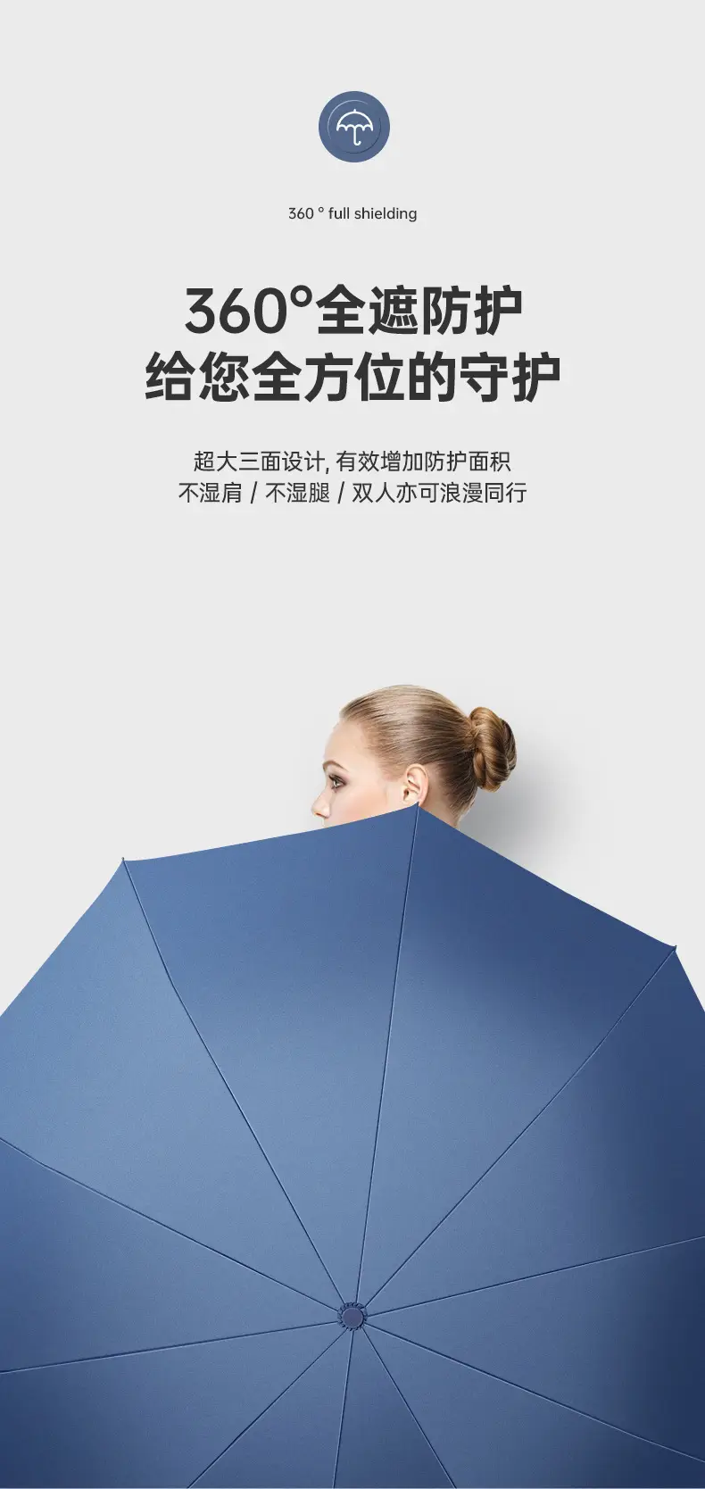 Rotatable Flashlight Umbrella with 8-Storm Protection — feature 13