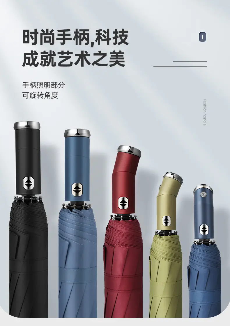 Rotatable Flashlight Umbrella with 8-Storm Protection — feature 14