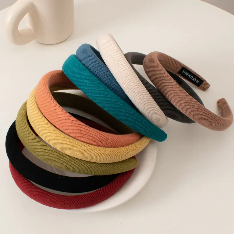 Women's Red Twill Hairpin Headband Retro Height-increasing Cranial Top Narrow Side - Image 13