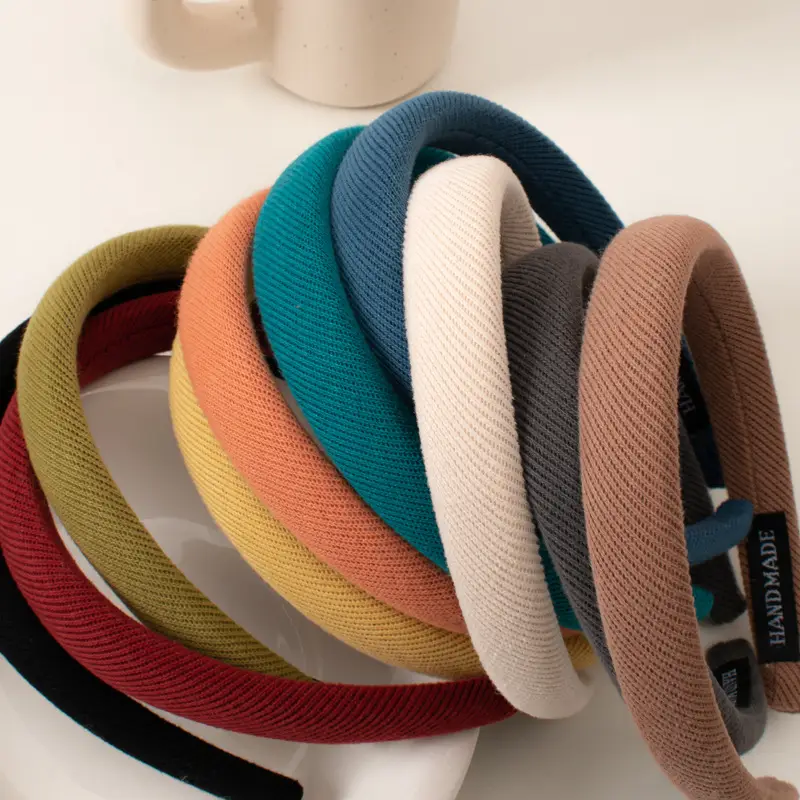 Women's Red Twill Hairpin Headband Retro Height-increasing Cranial Top Narrow Side - Image 14