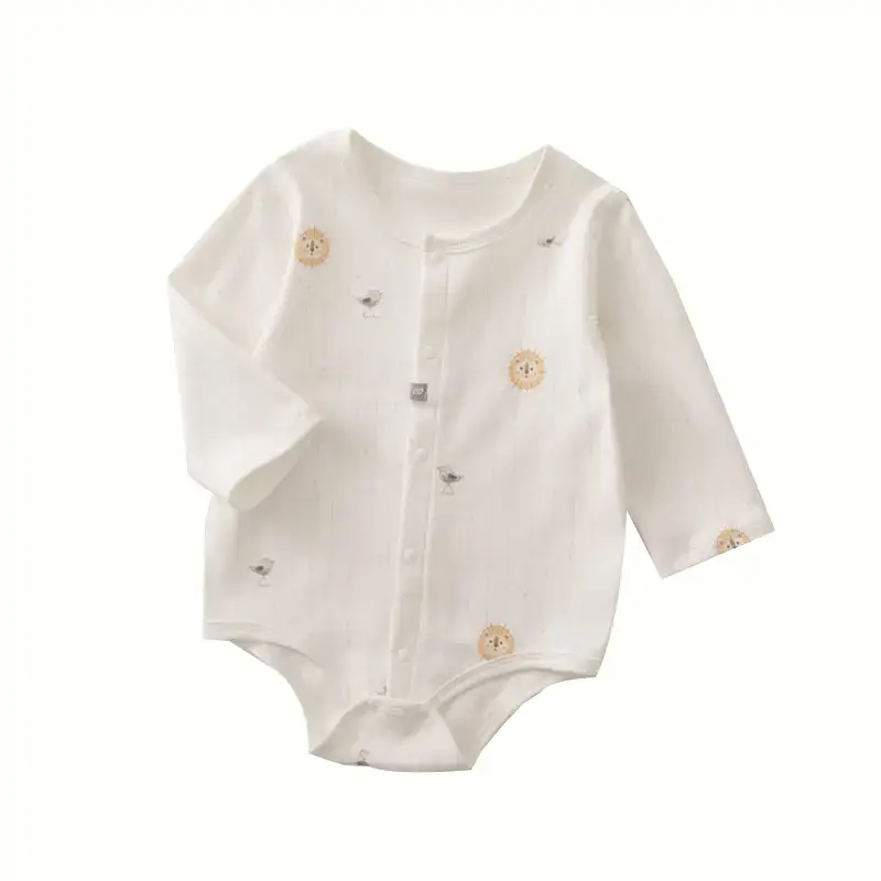 Neonatal Jumpsuit White Long Sleeve Baby Clothes - Image 8