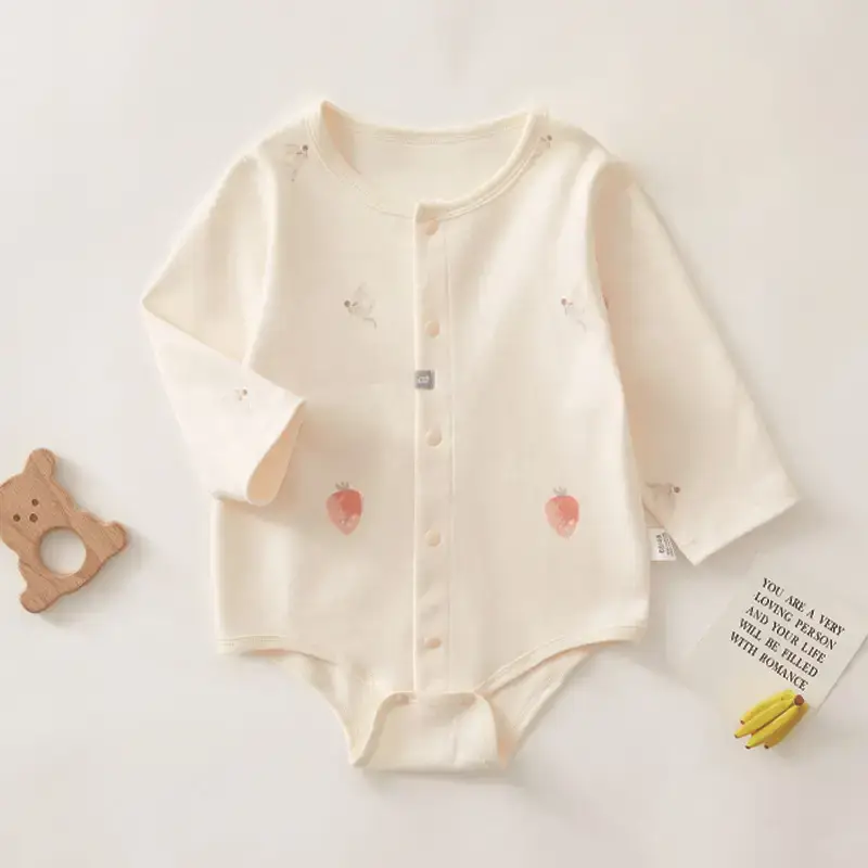 Neonatal Jumpsuit White Long Sleeve Baby Clothes - Image 2