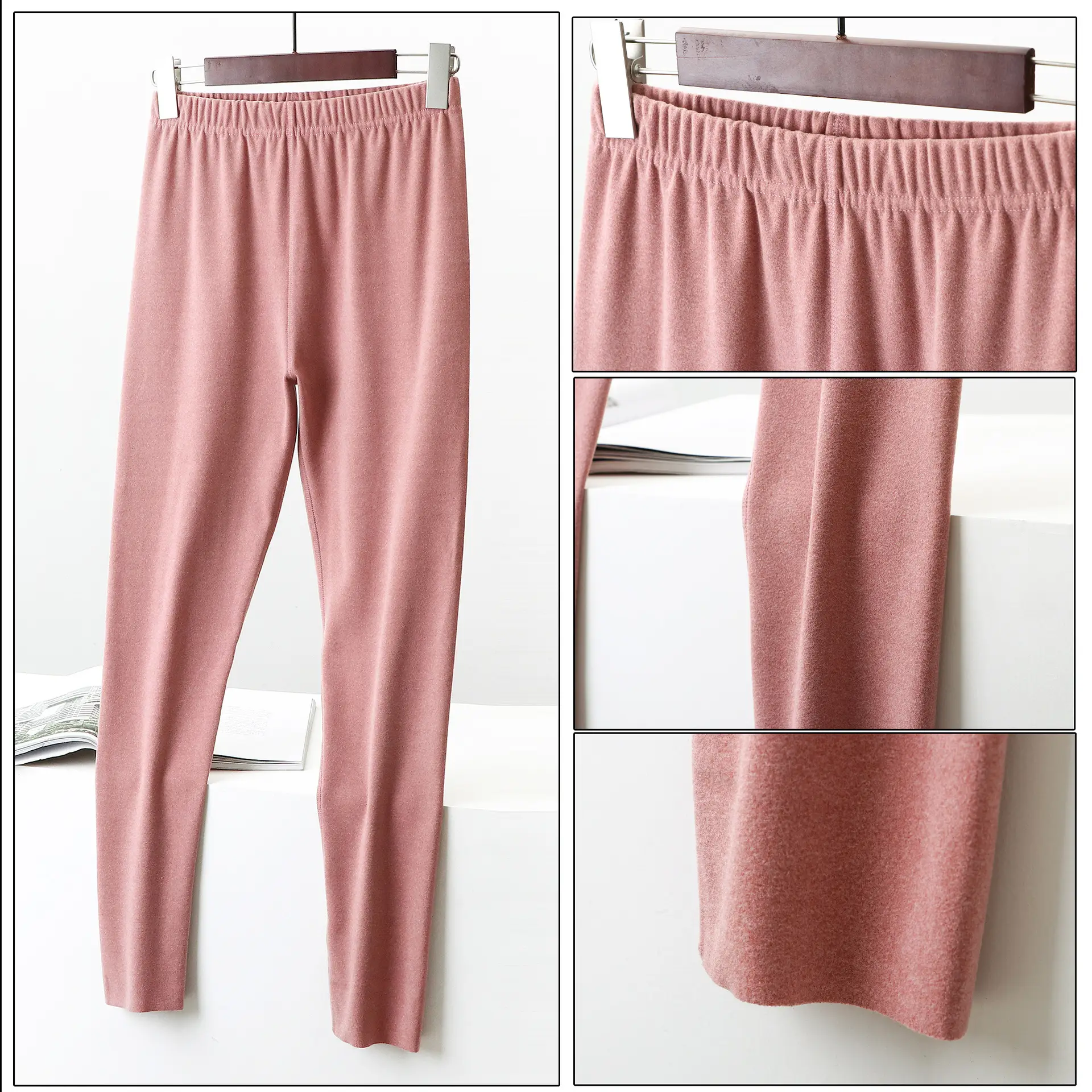 Women Velvet Longon Set Pink Fleece Lined - Image 20