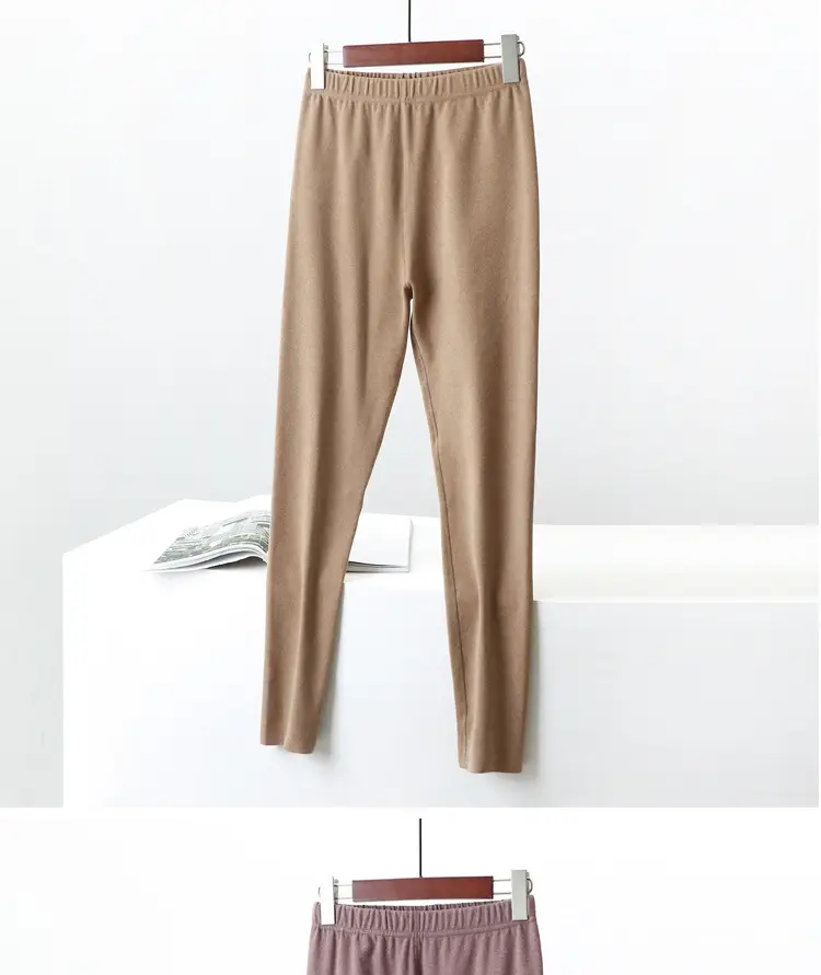 Women Velvet Longon Set Pink Fleece Lined — feature 11