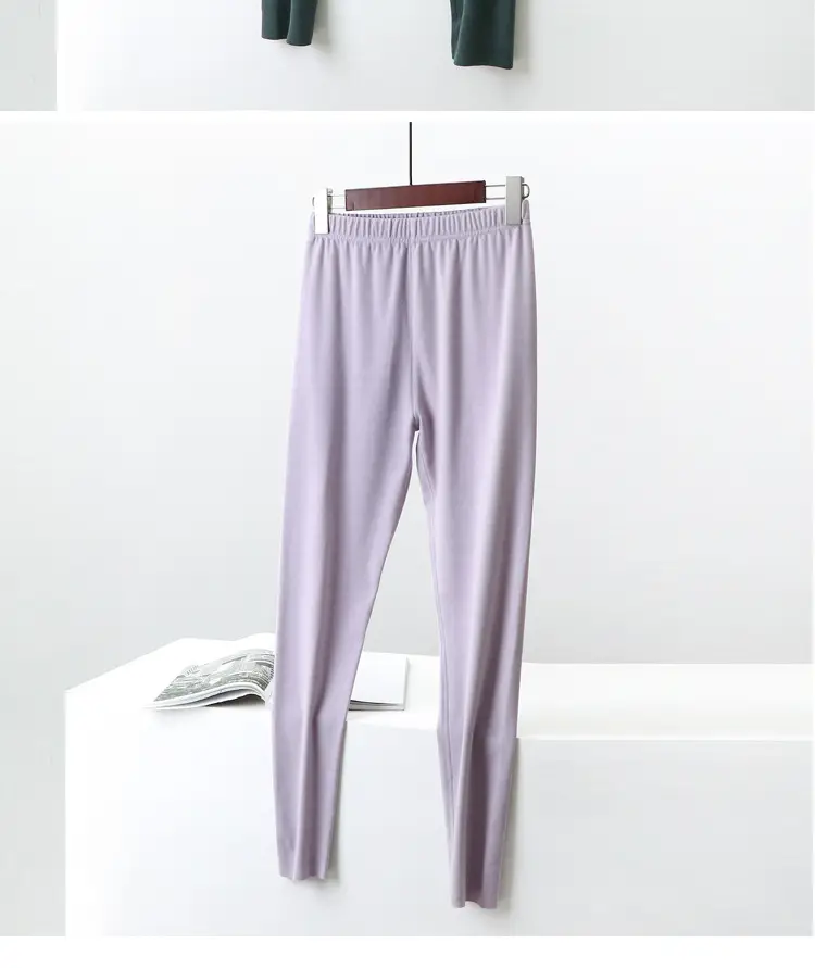 Women Velvet Longon Set Pink Fleece Lined — feature 16