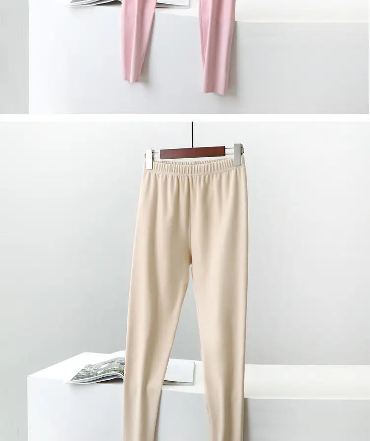 Women Velvet Longon Set Pink Fleece Lined — feature 9