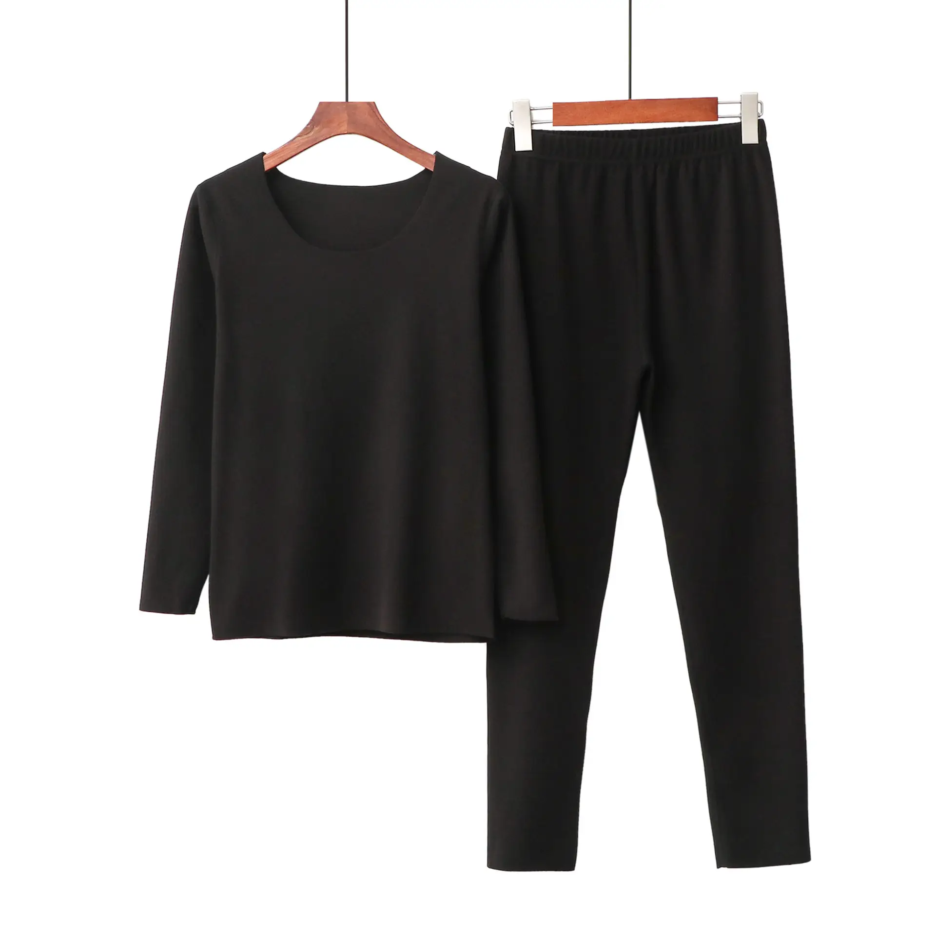 Women Velvet Longon Set Pink Fleece Lined - Image 10