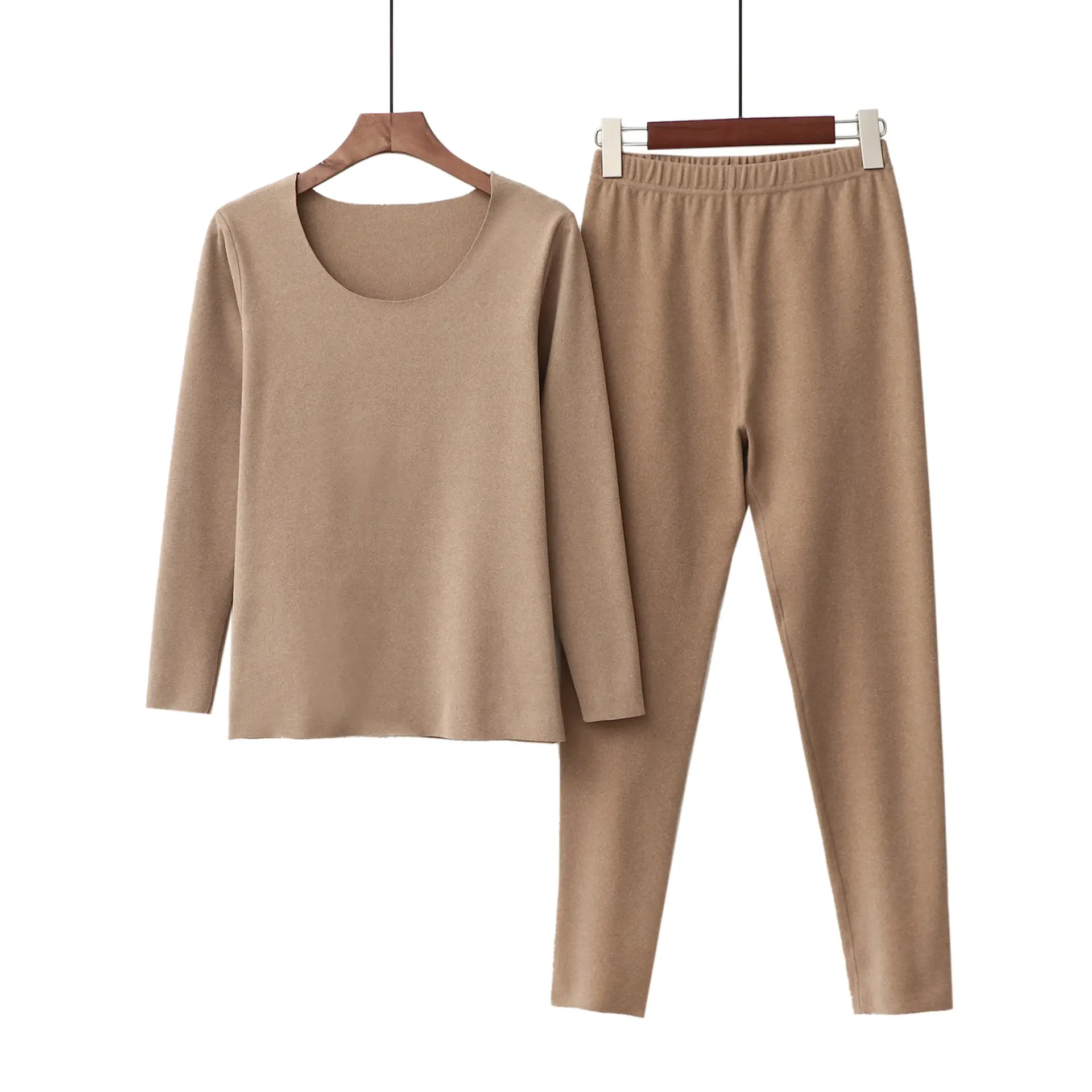 Women Velvet Longon Set Pink Fleece Lined - Image 14