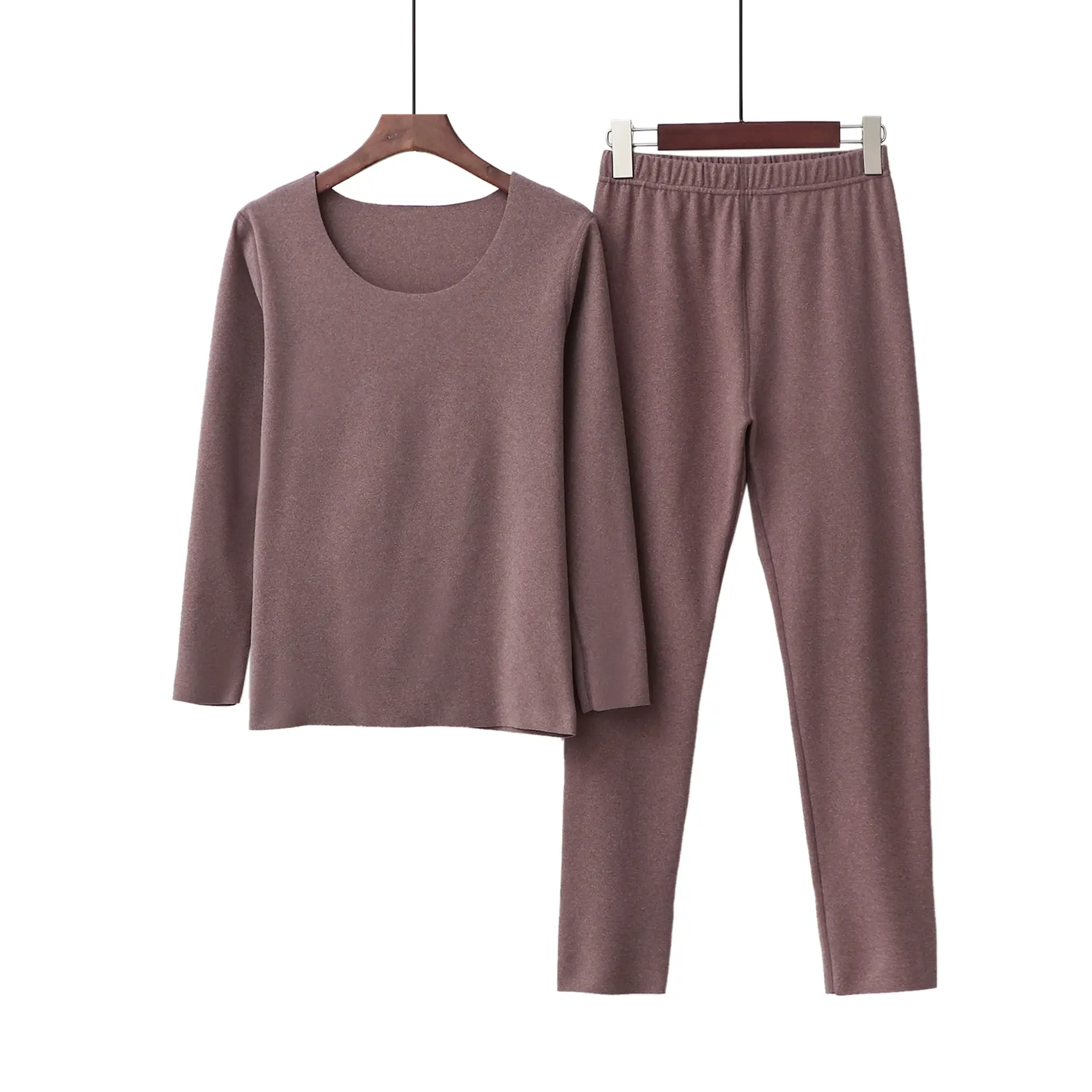 Women Velvet Longon Set Pink Fleece Lined - Image 15
