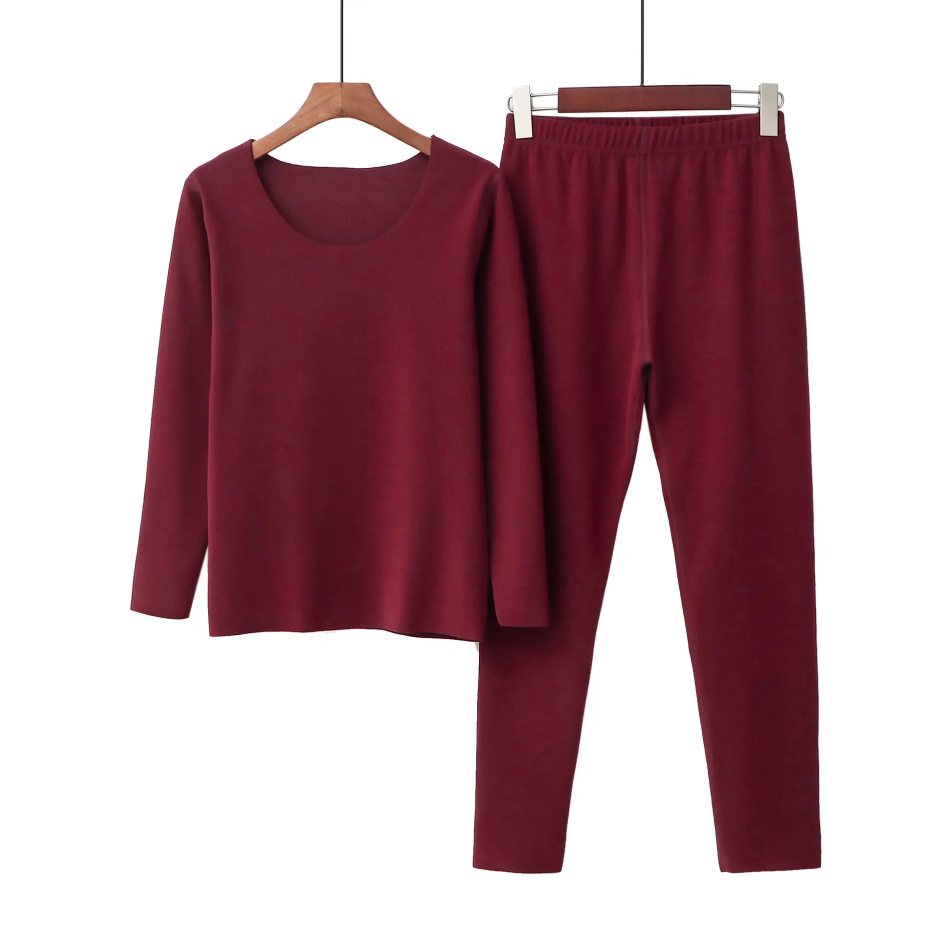 Women Velvet Longon Set Pink Fleece Lined - Image 16