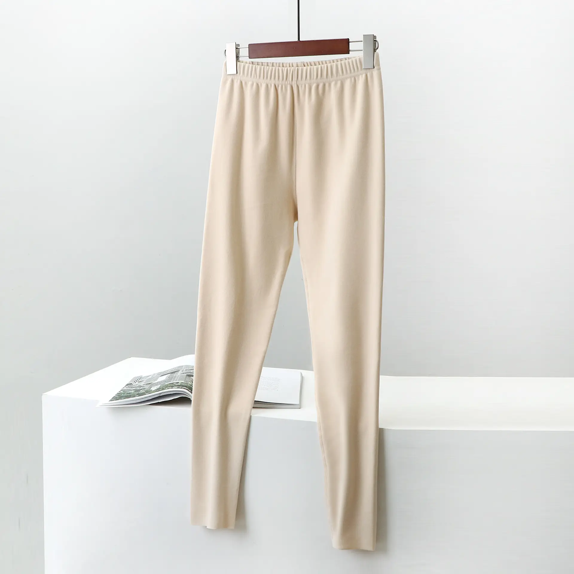 Women Velvet Longon Set Pink Fleece Lined - Image 3