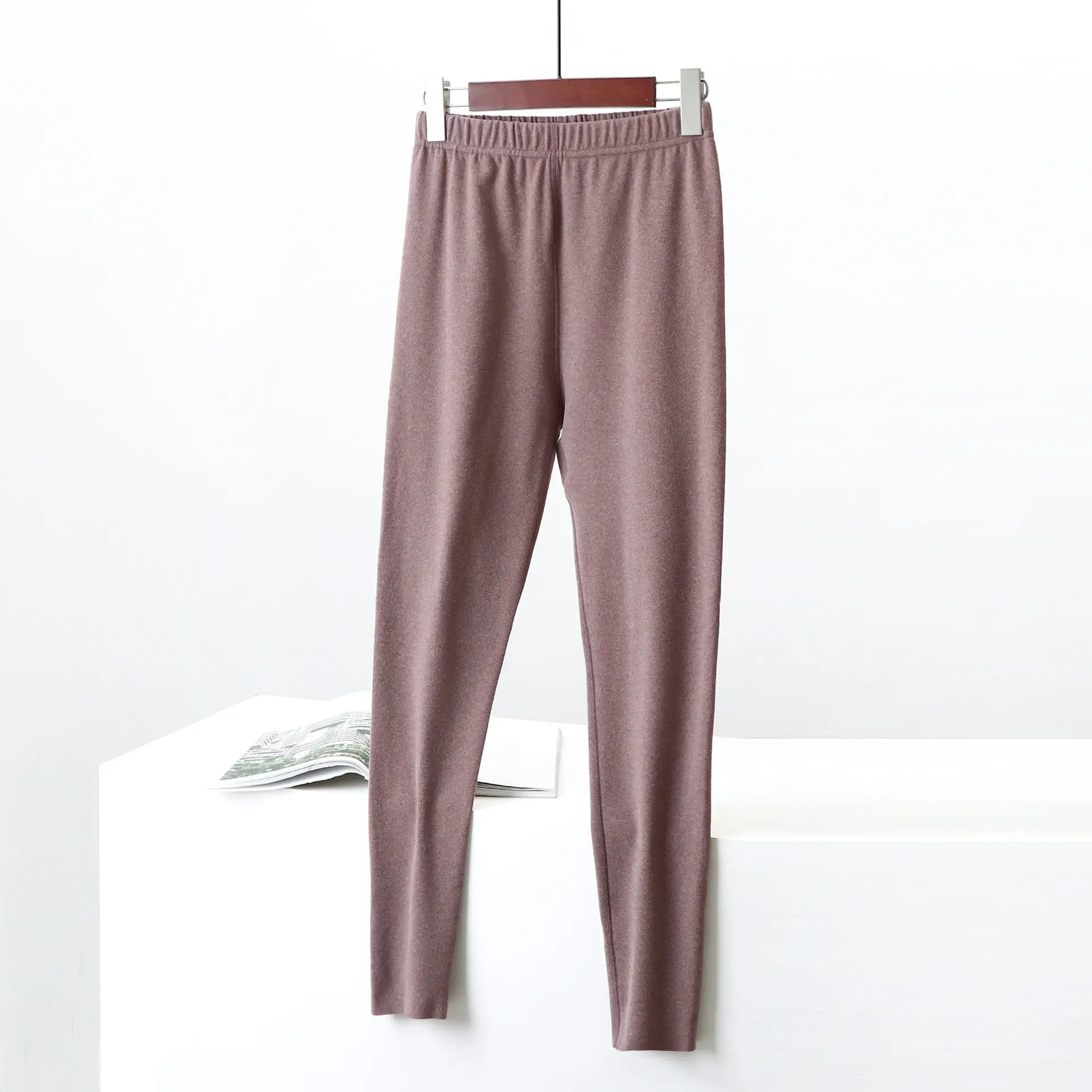Women Velvet Longon Set Pink Fleece Lined - Image 7