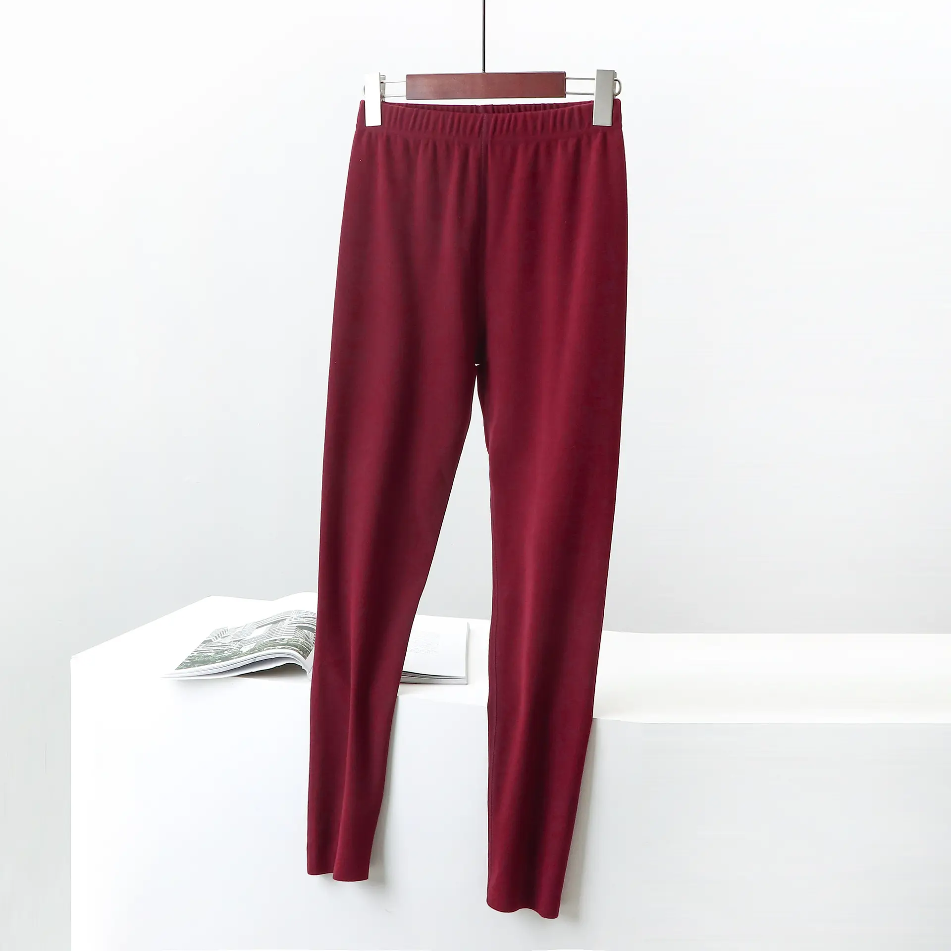 Women Velvet Longon Set Pink Fleece Lined - Image 8