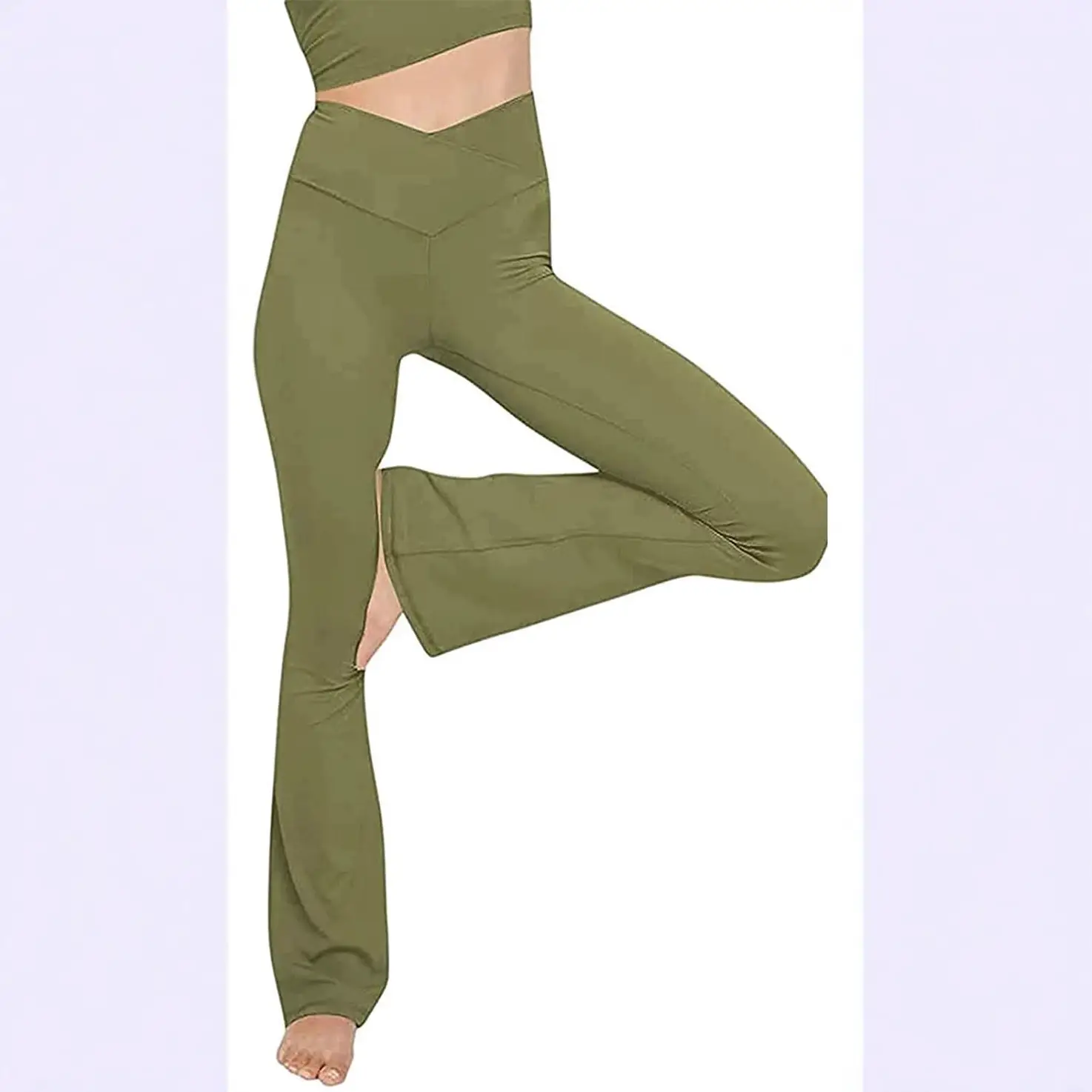 Women's Tight Fit High Waist Yoga Pants Black - Image 23