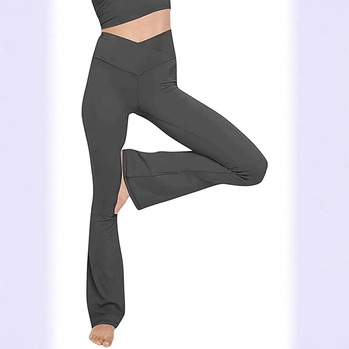 Women's Tight Fit High Waist Yoga Pants Black - Image 25