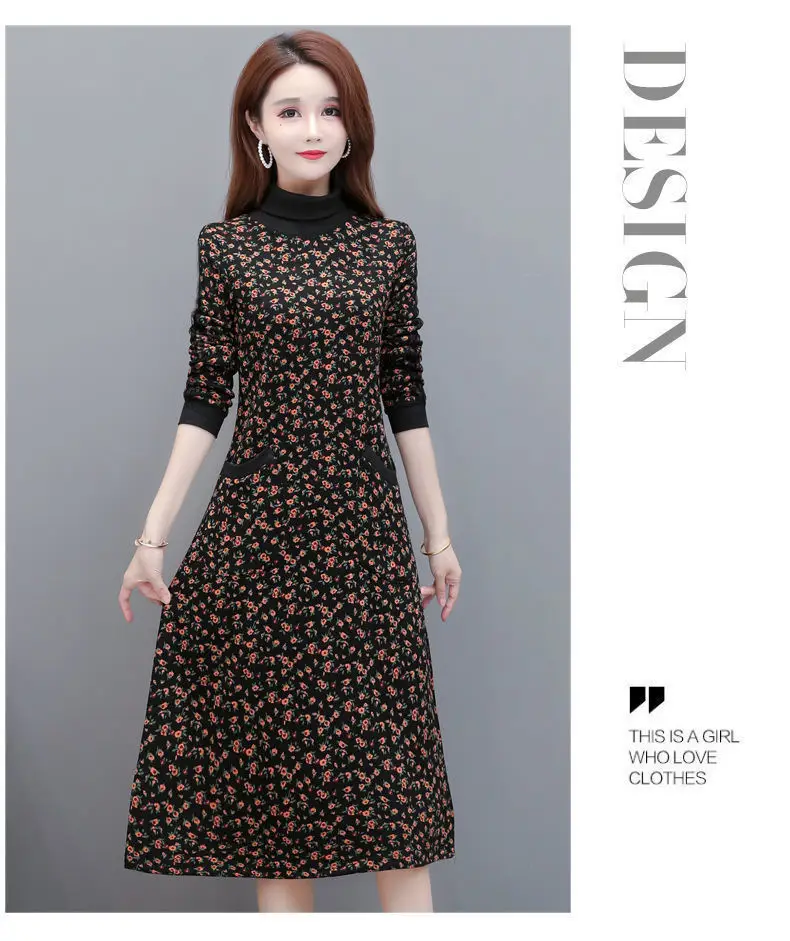 Fleece Lined Floral Gown for Women Winter Warm — feature 13