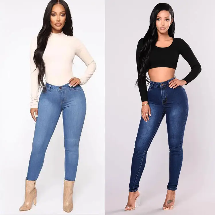 Black High Waist Stretch Pencil Pants for Women - Image 7