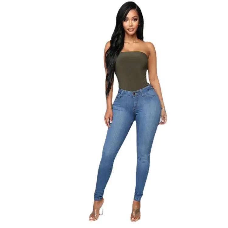 Black High Waist Stretch Pencil Pants for Women - Image 8
