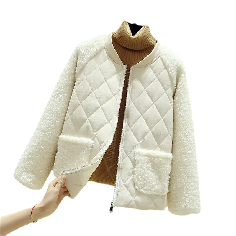 Women's White Quilted Coat 2021 Winter Korean Style