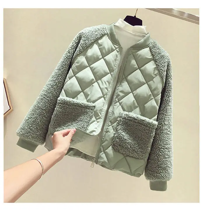 Women's White Quilted Coat 2021 Winter Korean Style — feature 8