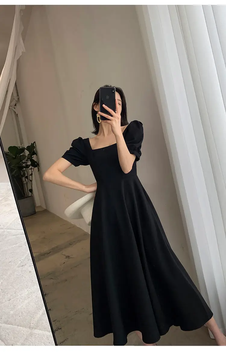 Black Hepburn Style Women's 2023 Summer Dress — feature 13