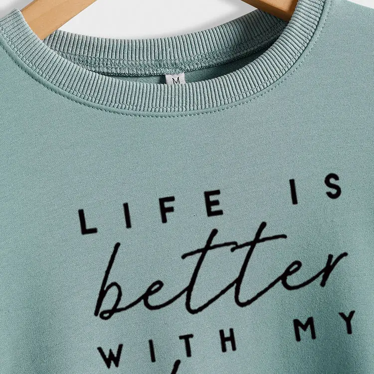 Women's Red Letter Top Sweatshirt Like Is Better - Image 16