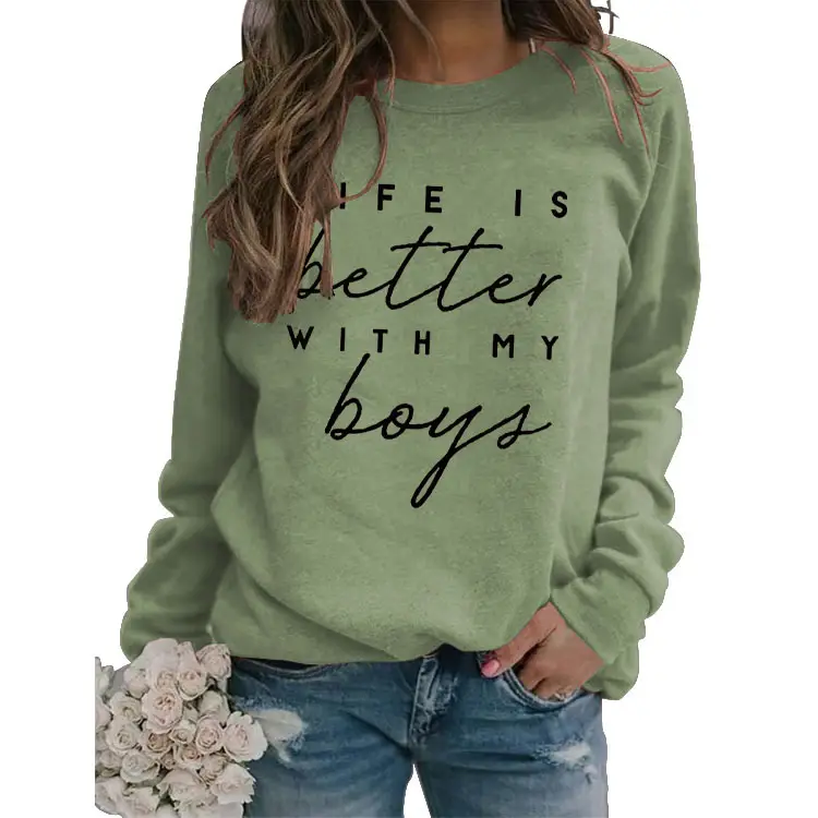 Women's Red Letter Top Sweatshirt Like Is Better - Image 17