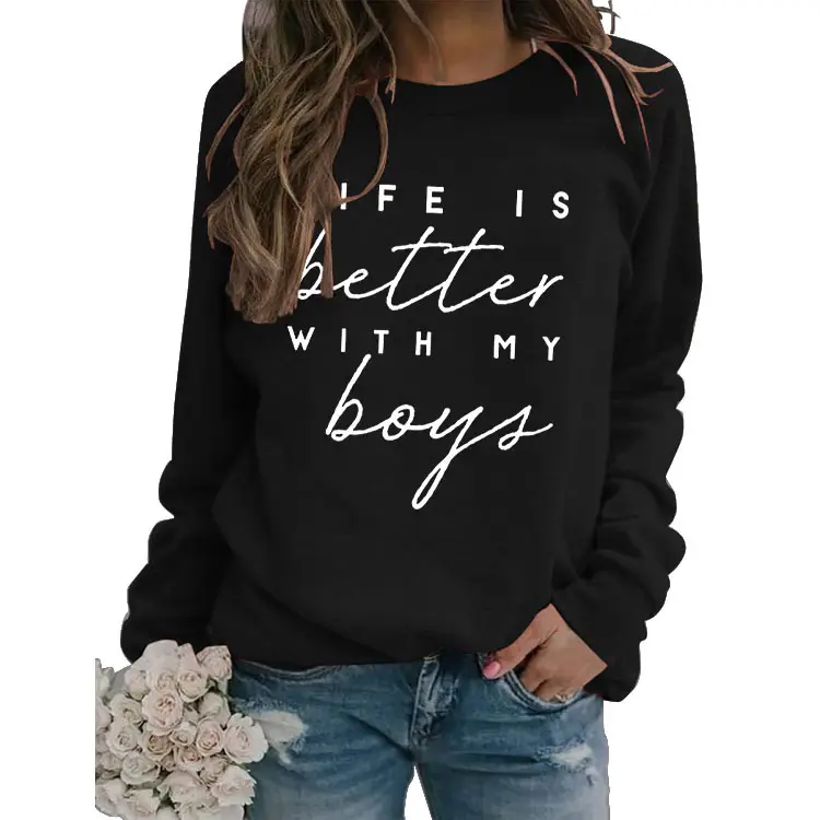 Women's Red Letter Top Sweatshirt Like Is Better - Image 18