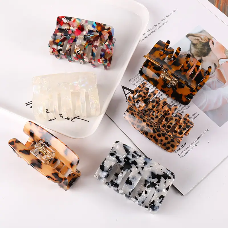 Square Acrylic Hair Clips for Ponytail & Headband - Image 8