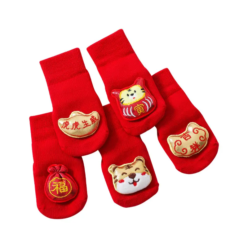 Red Cartoon Toddler Socks for Baby Boys Girls - Image 7