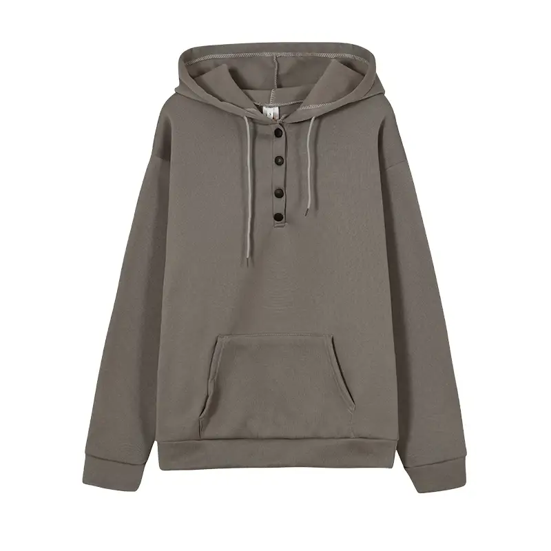 Women's Maroon Hooded Long Sleeve Pullover Sweater — feature 17