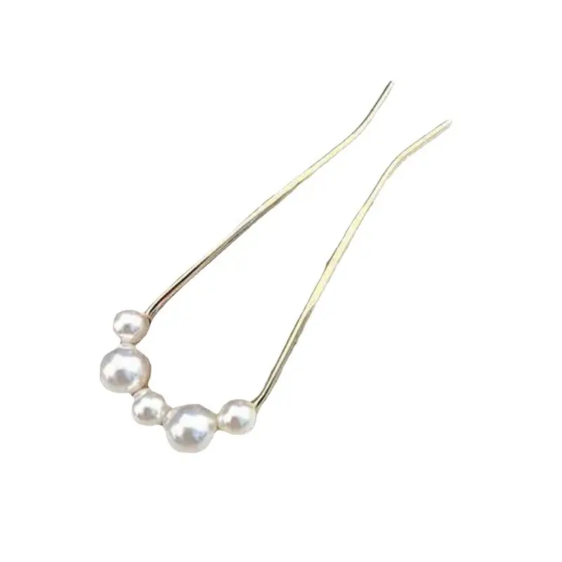 Golden Pearl Cross-Border Hairpin for Bun