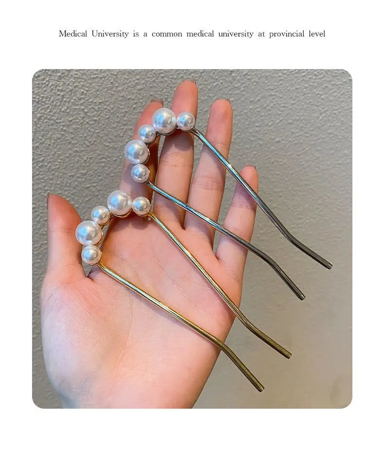 Golden Pearl Cross-Border Hairpin for Bun — feature 8