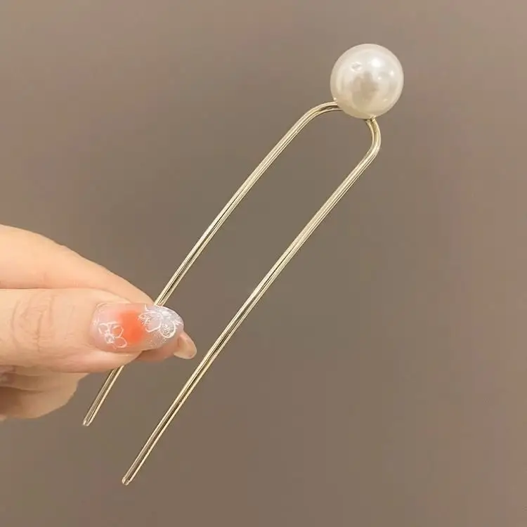Golden Pearl Cross-Border Hairpin for Bun