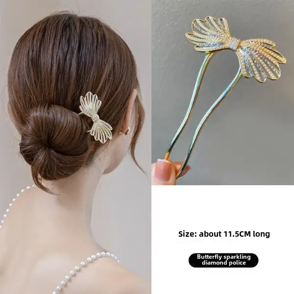 Golden Pearl Cross-Border Hairpin for Bun