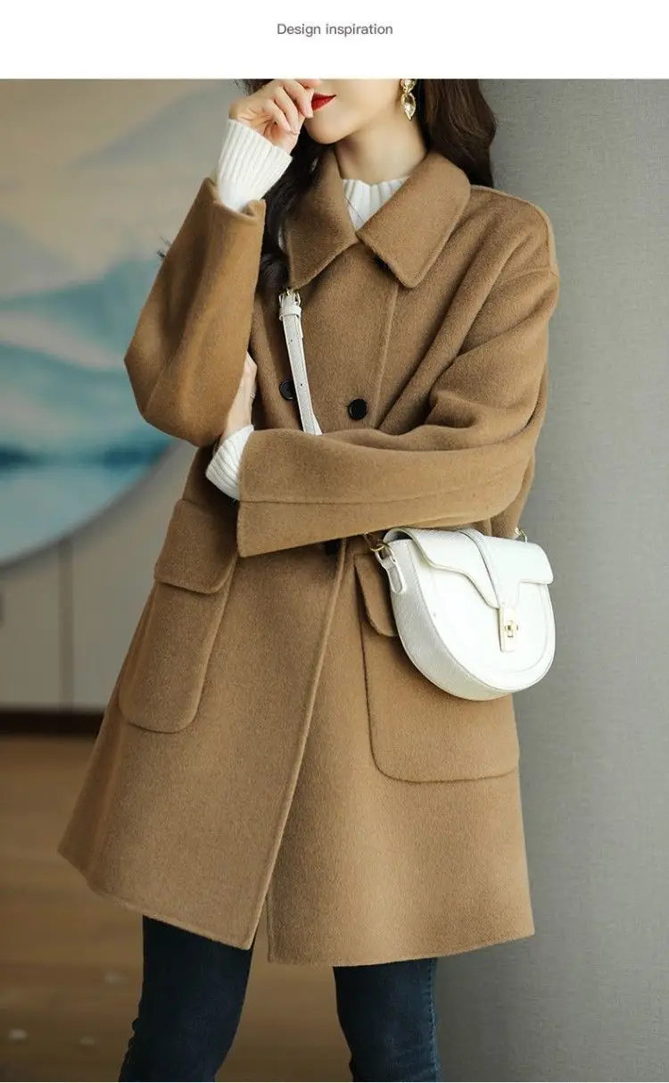 Women Woolen Coat Mid-Length Warm Winter Coat — feature 10