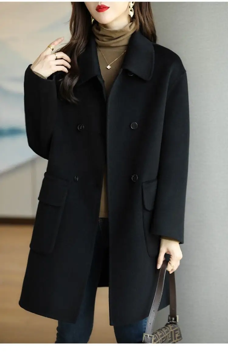 Women Woolen Coat Mid-Length Warm Winter Coat — feature 11
