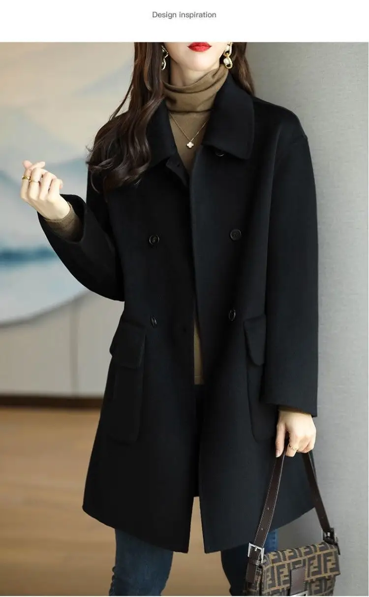 Women Woolen Coat Mid-Length Warm Winter Coat — feature 12