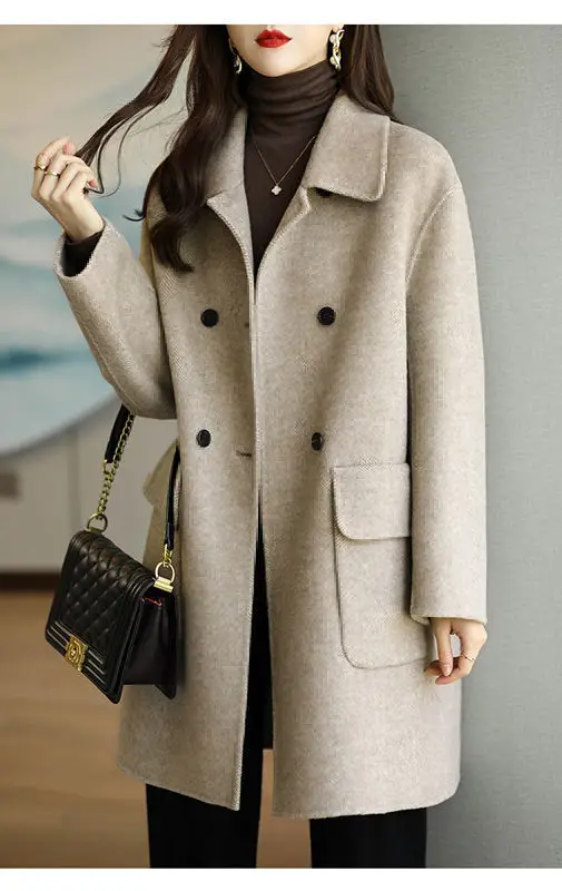 Women Woolen Coat Mid-Length Warm Winter Coat — feature 4