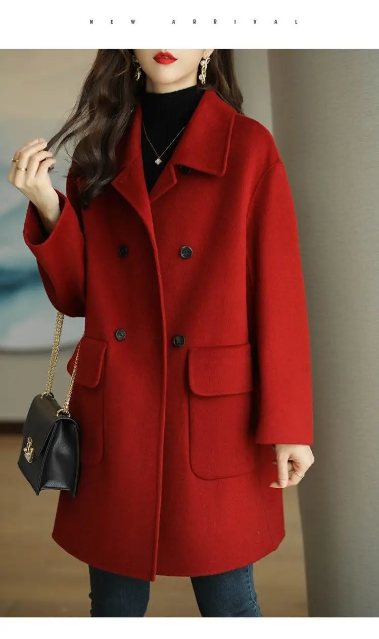 Women Woolen Coat Mid-Length Warm Winter Coat — feature 6