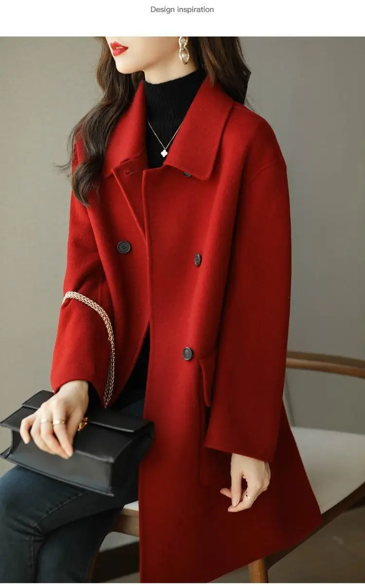 Women Woolen Coat Mid-Length Warm Winter Coat — feature 7