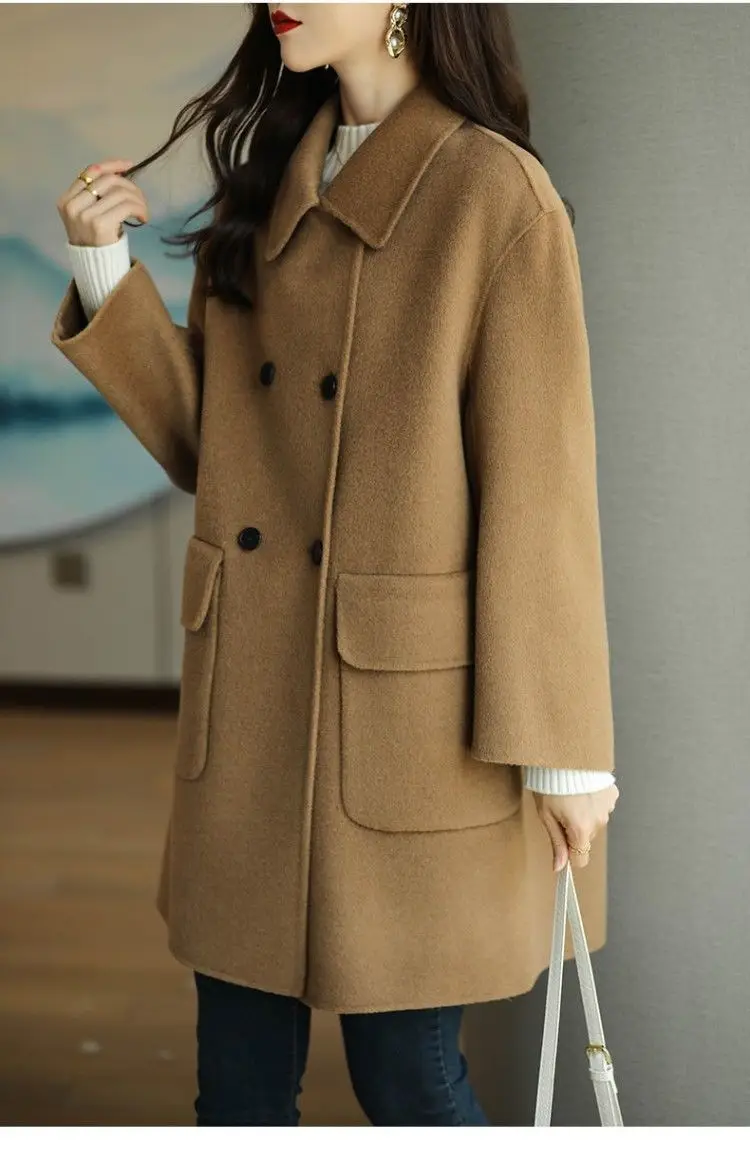 Women Woolen Coat Mid-Length Warm Winter Coat — feature 9