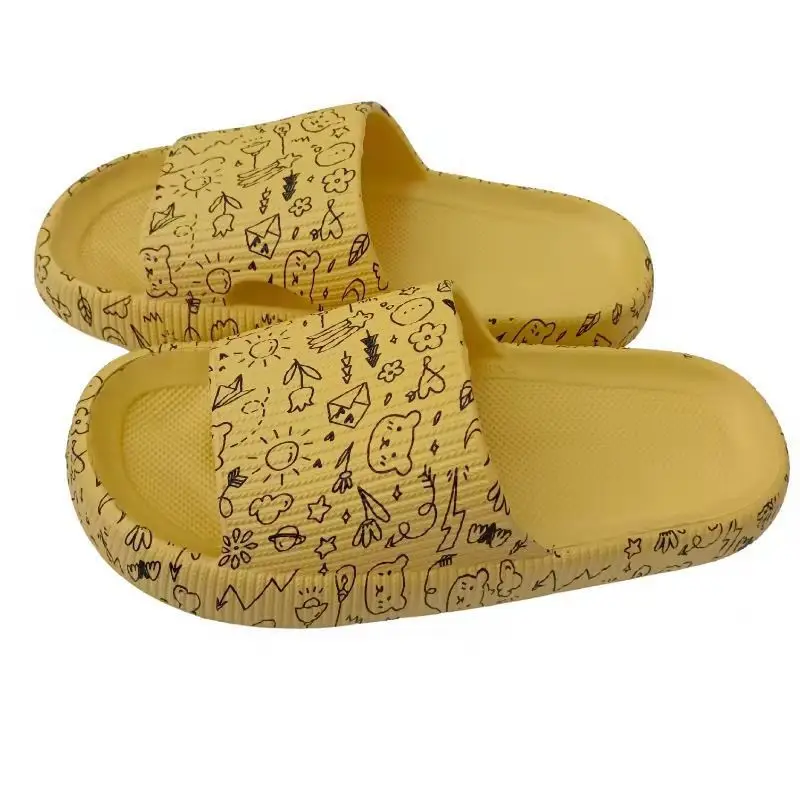 Cross-Border Foreign Trade Eva Thick-Soled Printed Slippers with Full-Pattern Heat Transfer Design for Couples and Family, Non-Slip Home Slippers — feature 11