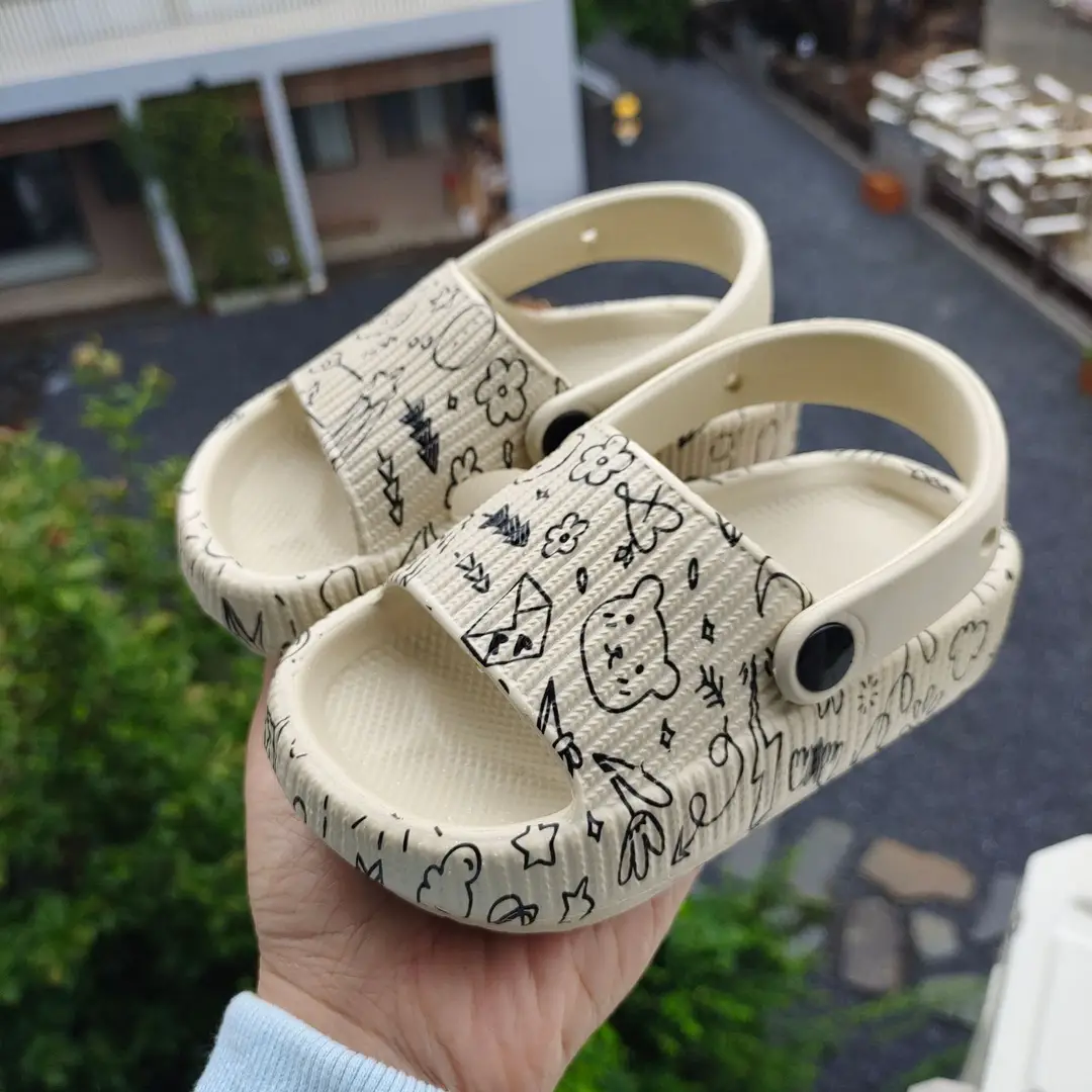 Cross-Border Foreign Trade Eva Thick-Soled Printed Slippers with Full-Pattern Heat Transfer Design for Couples and Family, Non-Slip Home Slippers — feature 6