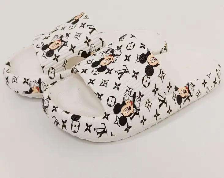 Cross-Border Foreign Trade Eva Thick-Soled Printed Slippers with Full-Pattern Heat Transfer Design for Couples and Family, Non-Slip Home Slippers - Image 6