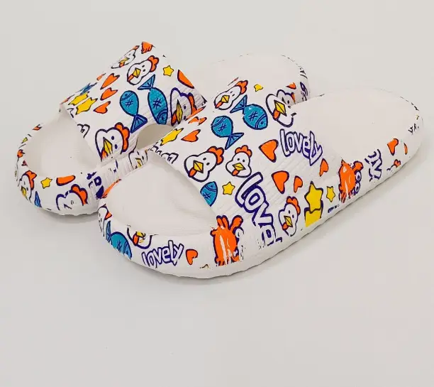 Cross-Border Foreign Trade Eva Thick-Soled Printed Slippers with Full-Pattern Heat Transfer Design for Couples and Family, Non-Slip Home Slippers - Image 7