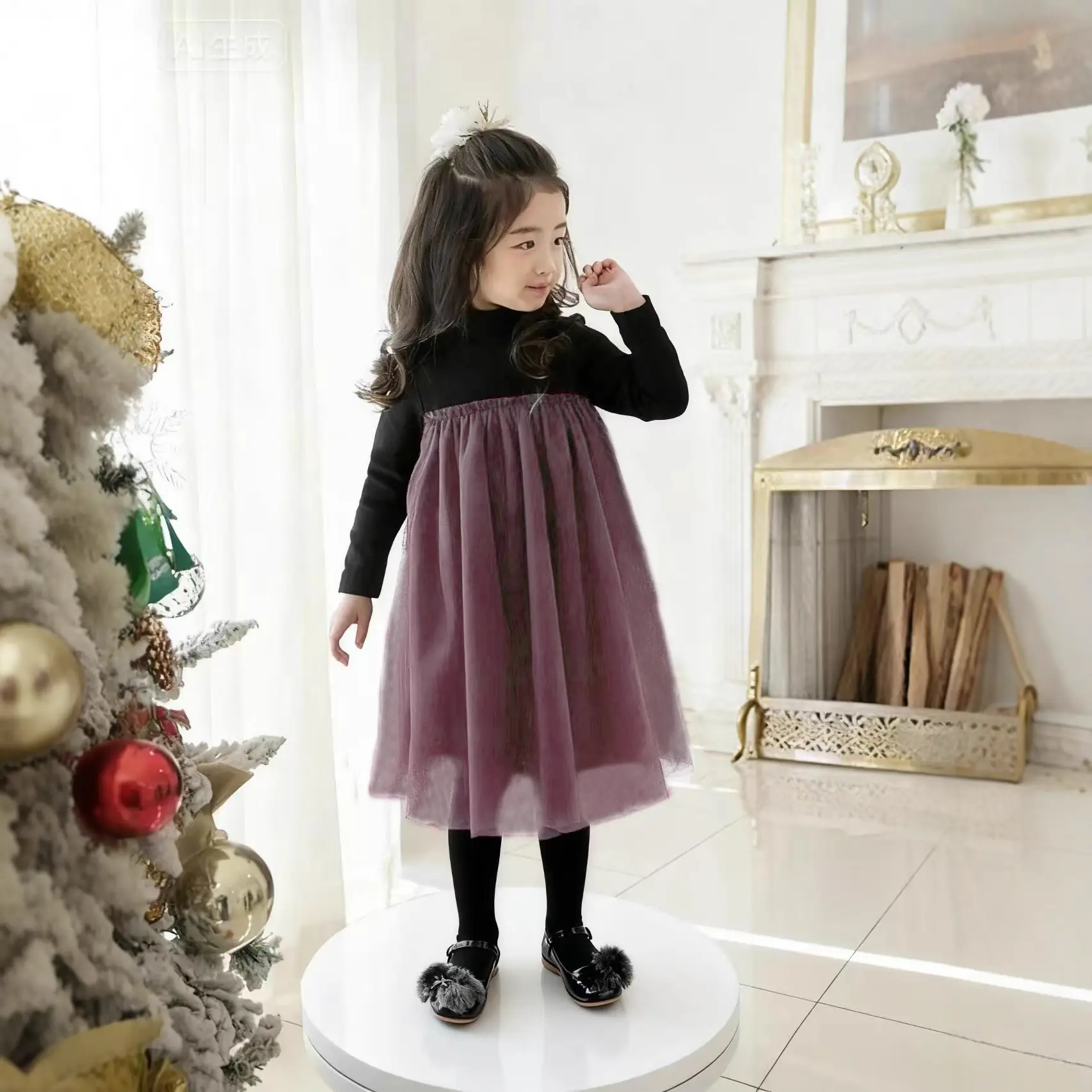 Girls Skirt Dress Korean Style Gauze Large Size - Image 10