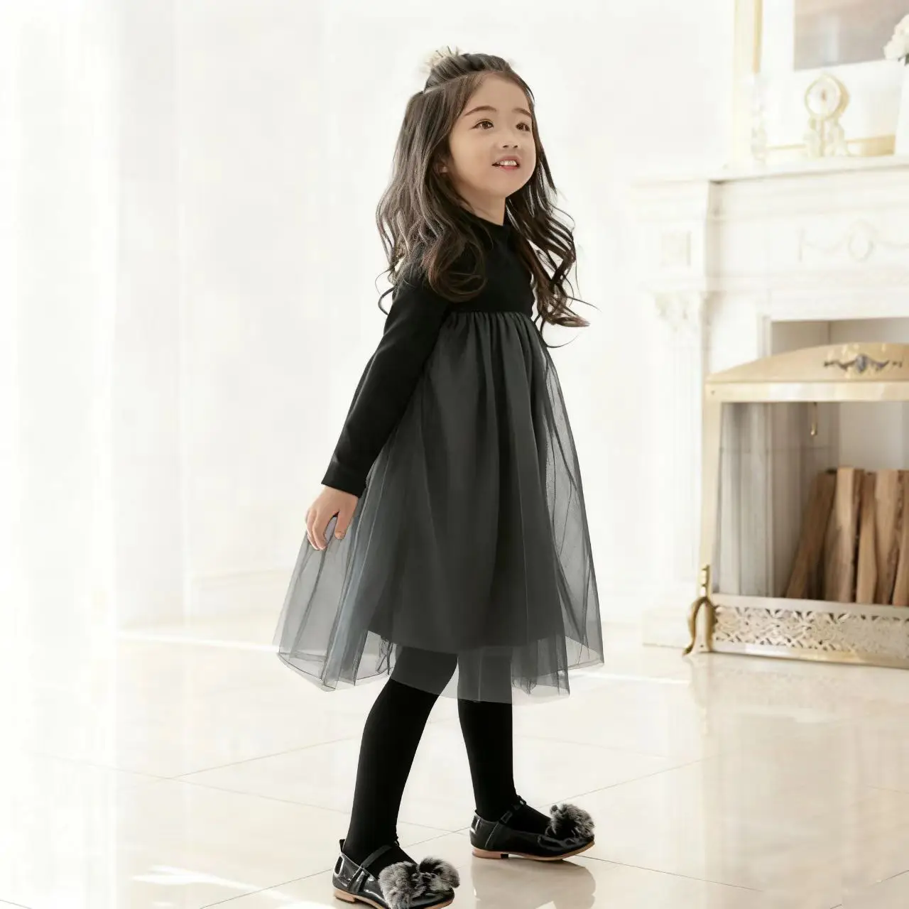 Girls Skirt Dress Korean Style Gauze Large Size - Image 11