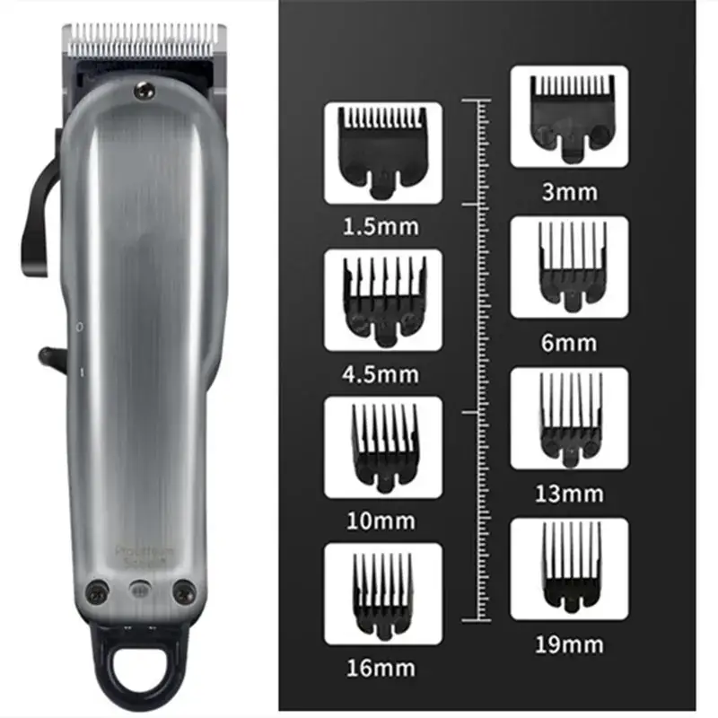 Electric Hair Clipper with 8 Pcs Universal Blades Set - Image 5